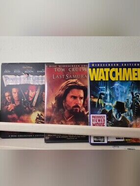 Pirates Of The Carribean Curse Of The Black Pearl, The Last Samurai, & Watchmen